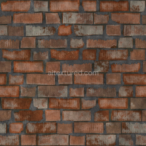 Bricks Seamless Weathered Textured Pbr Tileable Surface Rough Rustic Colorful