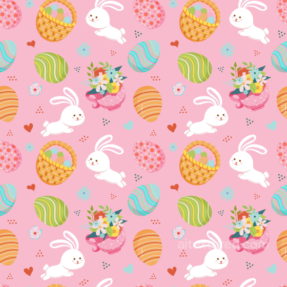 All Christmas Digital paper Texture of Pink Easter Themed Digital Paper with Bunnies and… All Christmas Digital paper texture preview