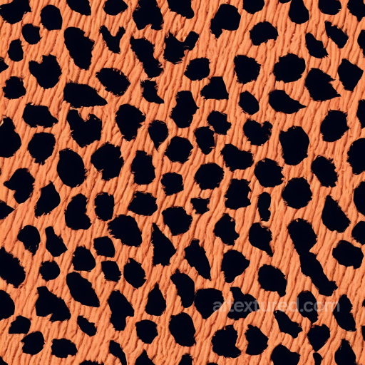 Orange Textured Leather Leopard Print Pattern Seamless Texture seamless Leopard Print PBR texture