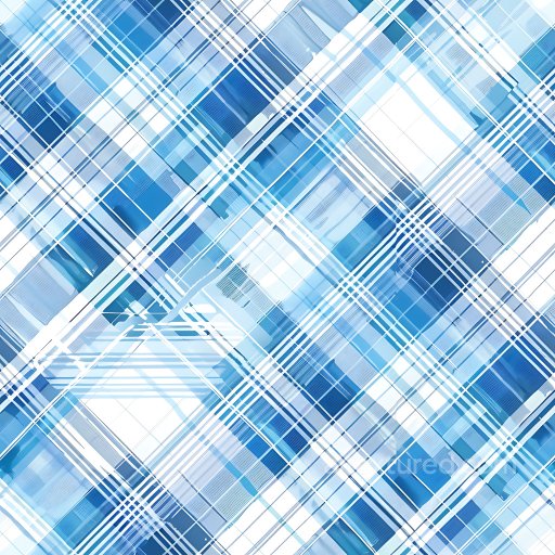 Seamless 3D Plaid Metal PBR Texture Featuring Blue and White Crosshatch Pattern texture preview