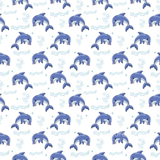 Pattern PBR Texture Featuring Playful Blue Dolphins with Ocean Motifs seamless Pattern Bundle PBR texture