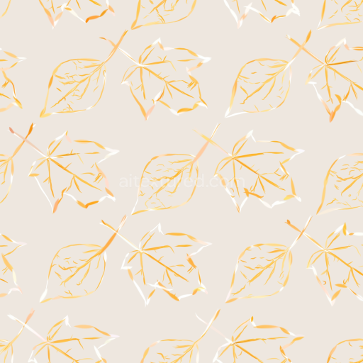 Seamless 3D PBR Fabric Texture Featuring Delicate White and Gold Leaf Motifs