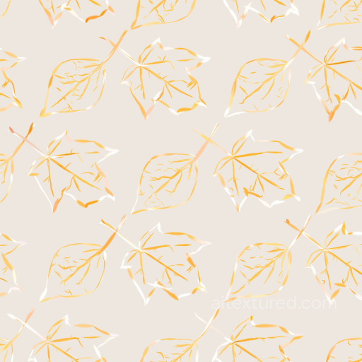 Fabric Texture Featuring Delicate White and Gold Leaf Motifs seamless White & Gold PBR texture