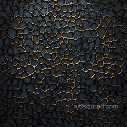 Skin PBR Texture Featuring Dark Tone with Golden Crease Detailing seamless Skin PBR texture