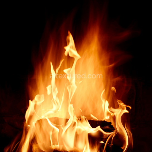Preview — High-Resolution Fire Flame PBR Texture with Glowing Embers