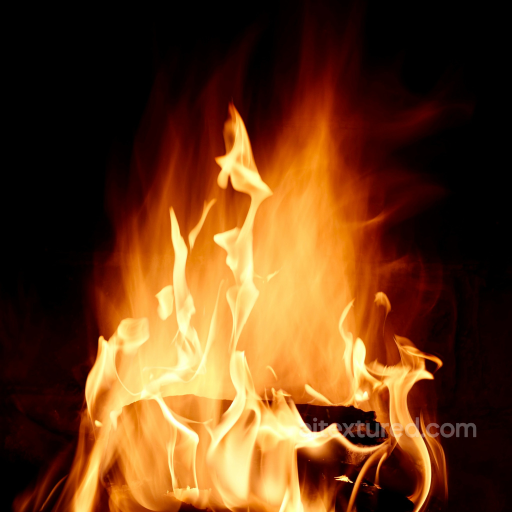 Fire Flame PBR Texture with Glowing Embers seamless Fire PBR texture