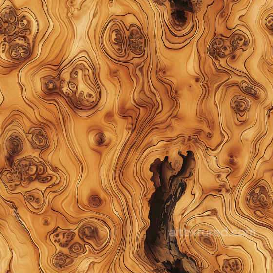Burl Wood Texture Featuring Detailed Knots and Intricate Grain Lines Wood texture preview