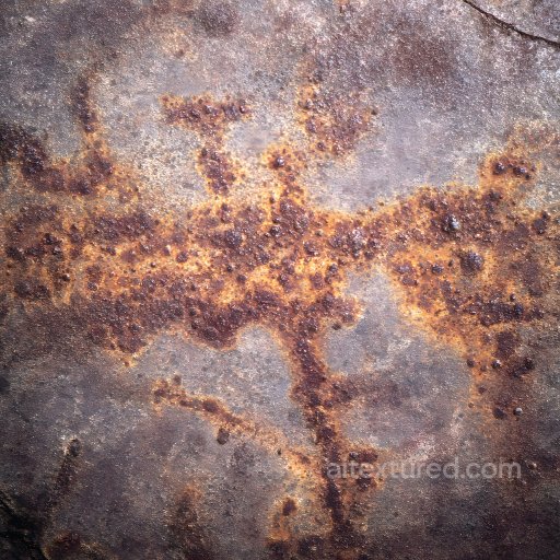 Rusty Cracked Metal Texture with Corroded Bubbles and Oxidation seamless Rust PBR texture
