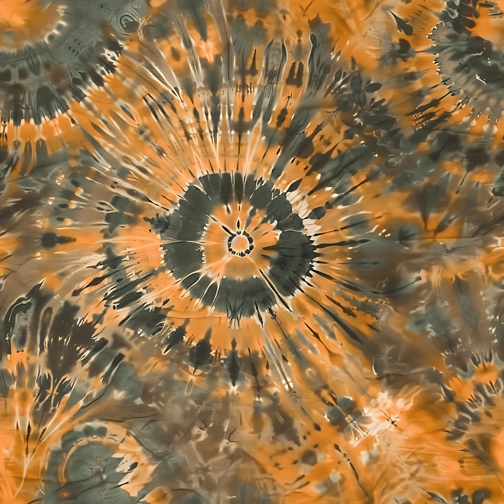 Tie-Dye Inspired Camouflage with Organic Radial Patterns seamless PBR texture preview