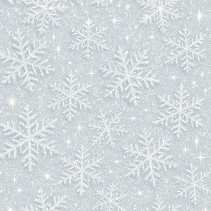 Snowflakes Frosty Glaze Winter Holiday Pattern seamless PBR texture preview