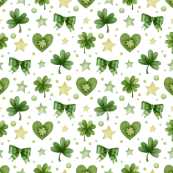 seamless Seamless 3D PBR St Patrick Digital Paper Texture with Shamrocks & Stars texture 8k free download PBR