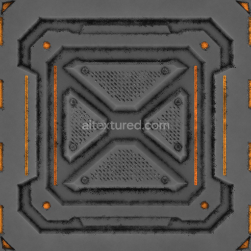 Preview — Archviz Cargo Floor Metal Plate Sci Scifi — Seamless PBR Texture