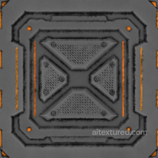 Archviz Cargo Floor Metal Plate Sci Scifi - Seamless PBR Texture seamless Metal PBR texture