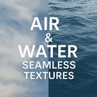 Air and Clouds Seamless Textures – Atmospheric PBR Materials for 3D Design
