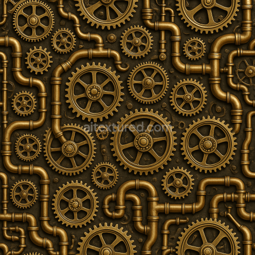 Seamless Water PBR Texture — Make Generative Fill Steampunk Cogs Steam Colours Gold