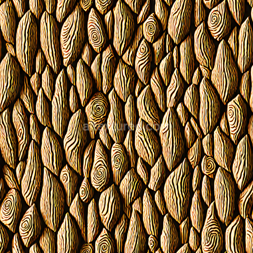 Seamless 3D Stylized Stacked Wood PBR Texture with Detailed Grain and Knots