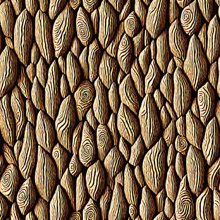 Stylized Stacked Wood with Detailed Grain and Knots seamless PBR texture preview