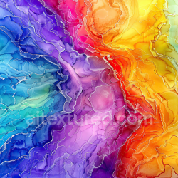 seamless Seamless 3D Alcohol Ink PBR Texture Featuring Vibrant Multicolor Fluid Waves and Organic Veins texture 8k free download PBR