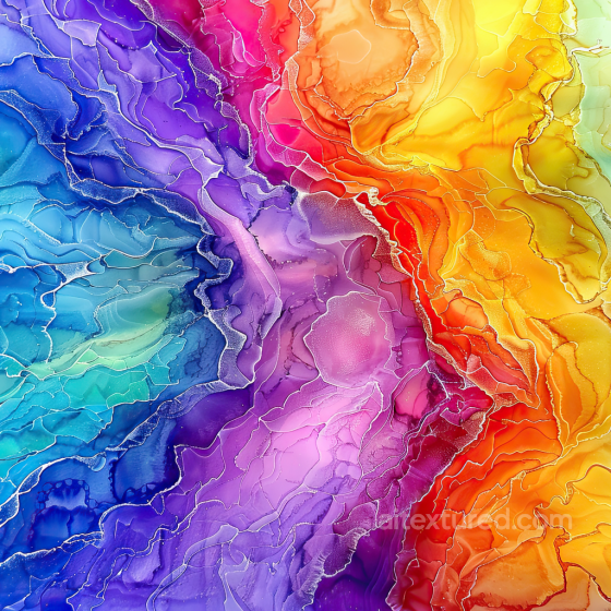 Alcohol Ink PBR Texture Featuring Vibrant Multicolor Fluid Waves and Organic Veins Alcohol ink texture preview