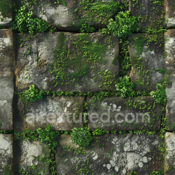 seamless Seamless 3D Moss-Covered Stone Pavement PBR Texture with Weathered Details texture 8k free download PBR