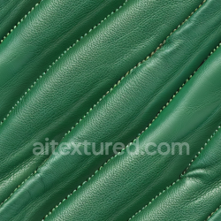 seamless Seamless 3D Pebbled Green Leather PBR Texture with Detailed Stitching and Folded Panels texture 8k free download PBR