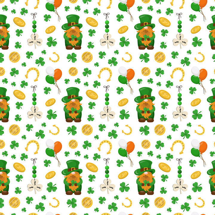 Featuring St Patrick Irish Symbols and Illustrations seamless PBR texture preview