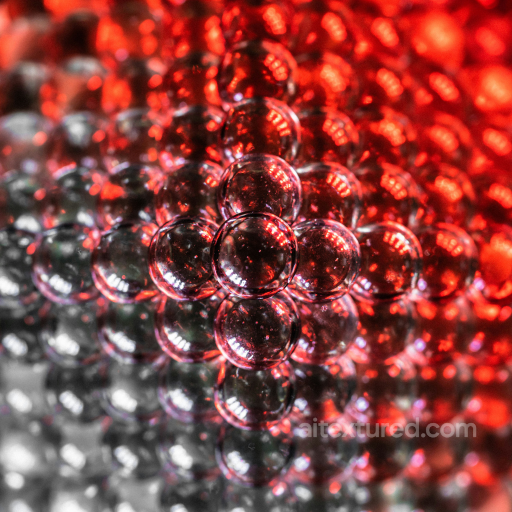 High-Detail Red and Clear Glass Bubble PBR Texture seamless Glass PBR texture