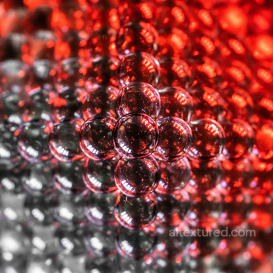 High-Detail Red and Clear Glass Bubble PBR Texture Glass texture preview