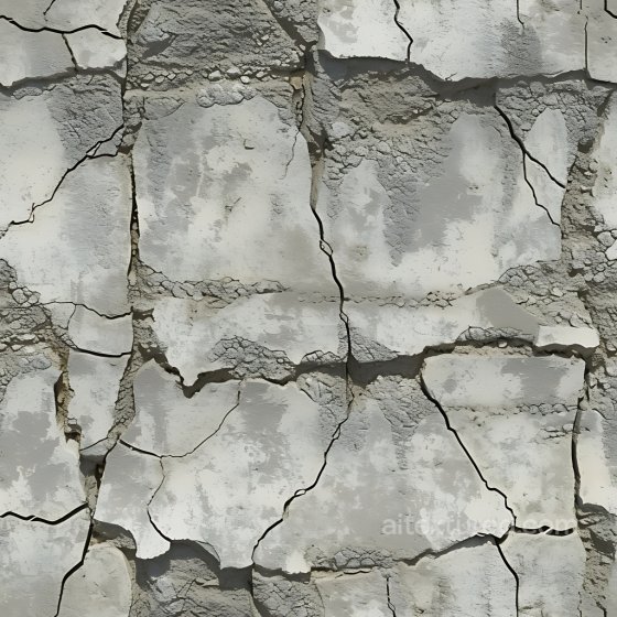 Cracked Plaster Wall PBR Texture with Peeling and Fractured Surfaces Cracked & Holes texture preview