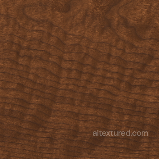 Walnut Wood With Matte Finish And Curly Grain Detail seamless Furniture wood PBR texture