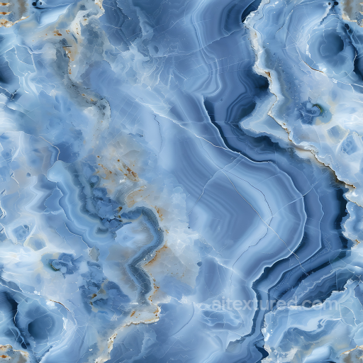 Blue de Savoie Marble PBR Texture with Fluid Blue Veins and Golden Accents seamless Marble PBR texture