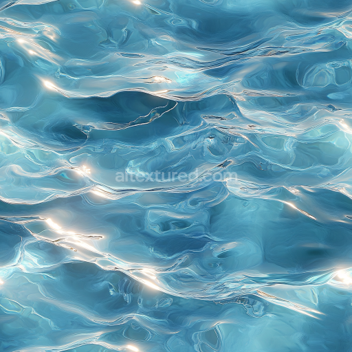 Seamless 3D PBR Texture of Clear Pool Water with Shimmering Light Reflections
