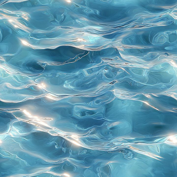 Clear Pool Water with Shimmering Light Reflections seamless PBR texture preview