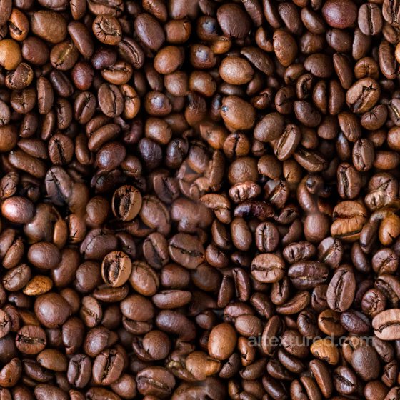 Seamless Coffee Beans PBR Texture Food texture preview