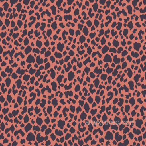 Leopard Print Fabric Texture with Coral and Black Pattern seamless Leopard Print PBR texture