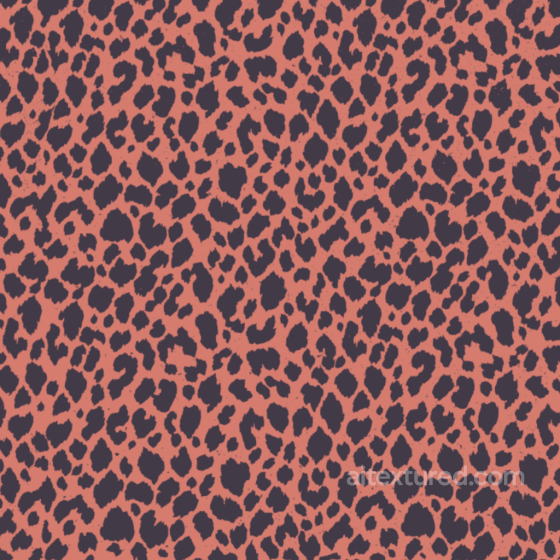 Leopard Print Fabric Texture with Coral and Black Pattern Leopard Print texture preview