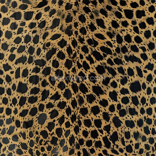 Seamless 3D Leopard Print Faux Leather PBR Texture with Matte Finish