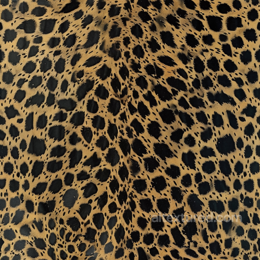 Leopard Print Faux Leather PBR Texture with Matte Finish seamless Leather PBR texture