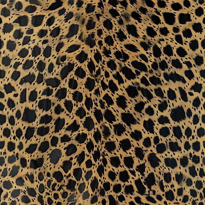 Leopard Print Faux Leather with Matte Finish seamless PBR texture preview