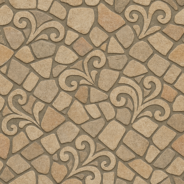 Decorative Stone Floor seamless PBR texture preview
