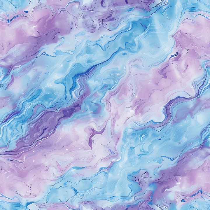 Abstract Marble Stone with Pastel Blues and Purples seamless PBR texture preview
