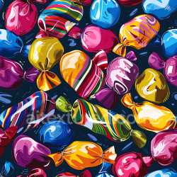 seamless Seamless 3D PBR texture of vibrant graffiti candy wrappers with dynamic stripes and bold colors texture 8k free download PBR