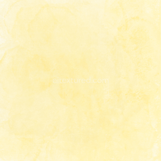 Seamless 3D PBR Soft Yellow Watercolor Paper Texture with Subtle Brush Strokes