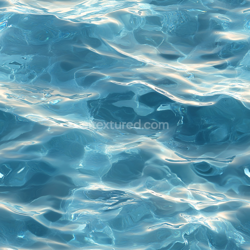Seamless 3D Water PBR Texture Featuring Clear Calm Pool Water with Smooth Surface Reflections