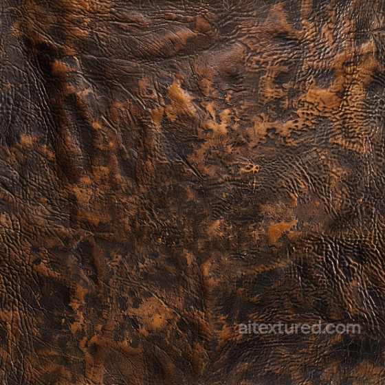 Vintage Distressed Brown Leather Seamless Texture with Creased Grain Leather texture preview