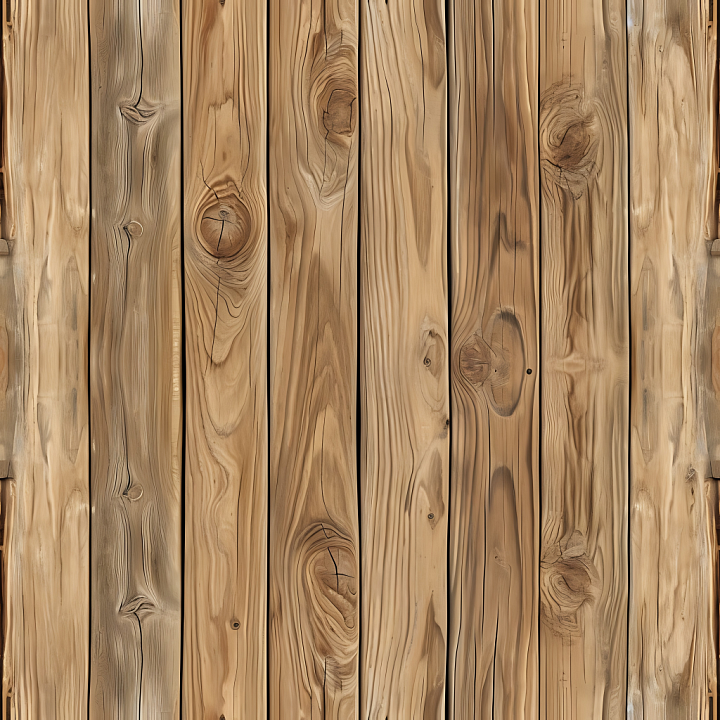 Natural Pine Wood Planks with Knots and Grain seamless PBR texture preview