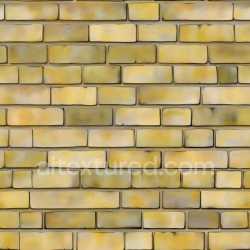 seamless Seamless 3D Cracked Yellow Brick Wall PBR Texture with Subtle Weathering texture 8k free download PBR