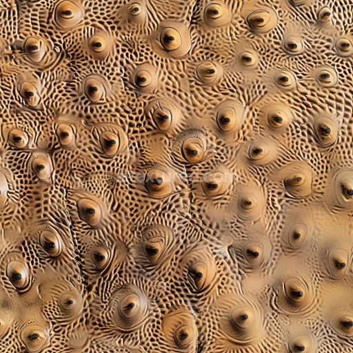 Preview — Seamless 3D PBR Texture of Tan Pebbled Leather with Raised Bumps and Detailed Grain