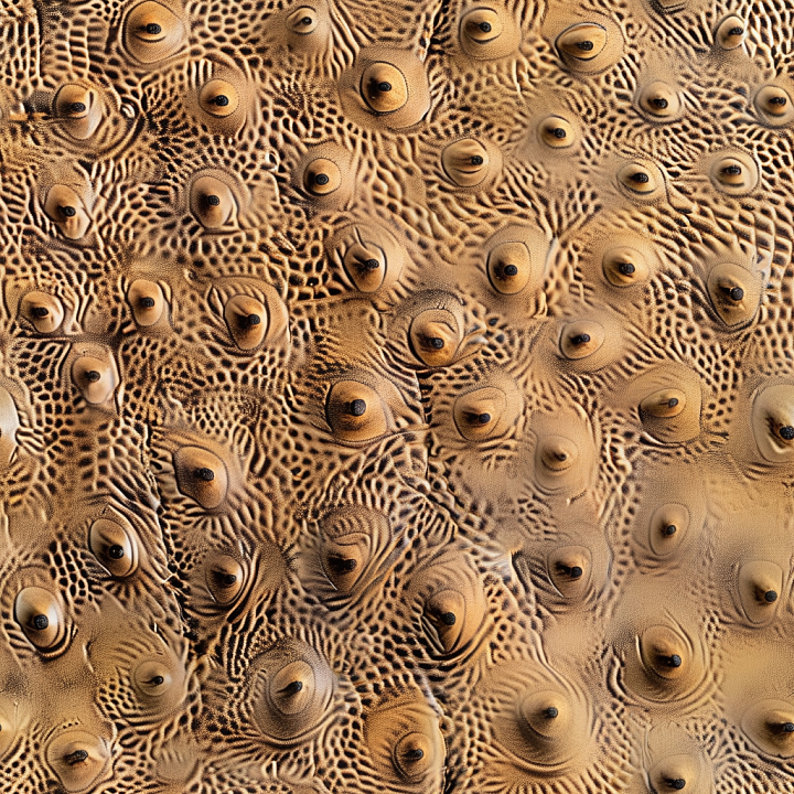 Tan Pebbled Leather with Raised Bumps and Detailed Grain seamless PBR texture preview