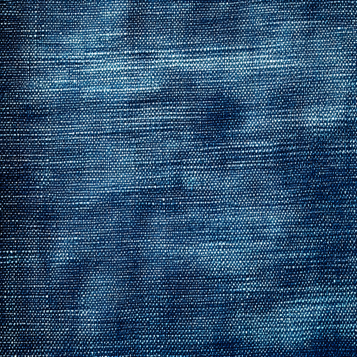 Cracked Denim Fabric with Distressed Blue Weave seamless PBR texture preview